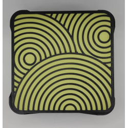 et de 6 Sous-Verres Design "Cercles Zen" avec Support Imprimé en 3D Description :  Apportez une touche d'élégance moderne et géo