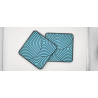 et de 6 Sous-Verres Design "Cercles Zen" avec Support Imprimé en 3D Description :  Apportez une touche d'élégance moderne et géo