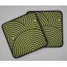 et de 6 Sous-Verres Design "Cercles Zen" avec Support Imprimé en 3D Description :  Apportez une touche d'élégance moderne et géo