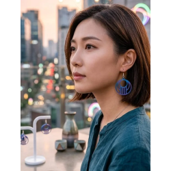 Ajoutez une touche de modernité sculpturale à votre style ! Ces boucles d'oreilles pendantes, fabriquées grâce à la technologie