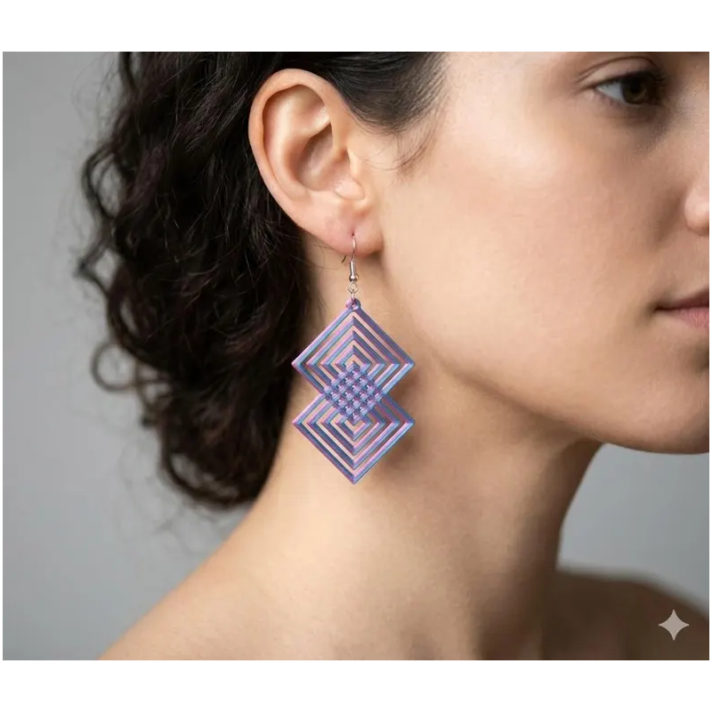 Donnez une touche avant-gardiste à votre style avec nos boucles d'oreilles Matrix. Inspiré des lignes épurées de l'Art Déco et d
