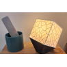 Lampe Cube Voronoi en Impression 3D | Lampe à Poser Design Géométrique, Veilleuse Ambiance Moderne, Luminaire Original pour Salo