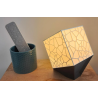 Lampe Cube Voronoi en Impression 3D | Lampe à Poser Design Géométrique, Veilleuse Ambiance Moderne, Luminaire Original pour Salo