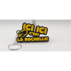 Incontournable pour tous les passionnés de rugby et amoureux de la ville, ce porte-clés unique arbore le célèbre slogan "Ici, Ic