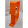 Lampe à Poser Design Pop Orange – Luminaire d'Ambiance Retro Vintage & Moderne – Lampe de Chevet Originale en Impression 3D