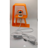 Lampe à Poser Design Pop Orange – Luminaire d'Ambiance Retro Vintage & Moderne – Lampe de Chevet Originale en Impression 3D
