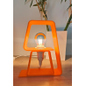 Lampe à Poser Design Pop Orange – Luminaire d'Ambiance Retro Vintage & Moderne – Lampe de Chevet Originale en Impression 3D