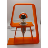 Lampe à Poser Design Pop Orange – Luminaire d'Ambiance Retro Vintage & Moderne – Lampe de Chevet Originale en Impression 3D