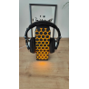 Pourquoi vous allez l'adorer : Design Unique : Un motif de nid d'abeille (honeycomb) élégant qui laisse filtrer une lumière oran