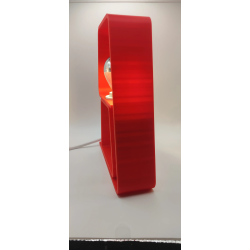 Lampe à Poser Design Pop Orange – Luminaire d'Ambiance Retro Vintage & Moderne – Lampe de Chevet Originale en Impression 3D