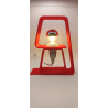Lampe à Poser Design Pop Orange – Luminaire d'Ambiance Retro Vintage & Moderne – Lampe de Chevet Originale en Impression 3D