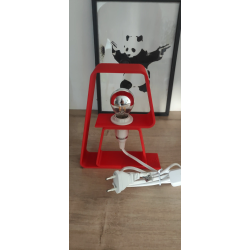 Lampe à Poser Design Pop Orange – Luminaire d'Ambiance Retro Vintage & Moderne – Lampe de Chevet Originale en Impression 3D
