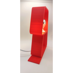 Lampe à Poser Design Pop Orange – Luminaire d'Ambiance Retro Vintage & Moderne – Lampe de Chevet Originale en Impression 3D