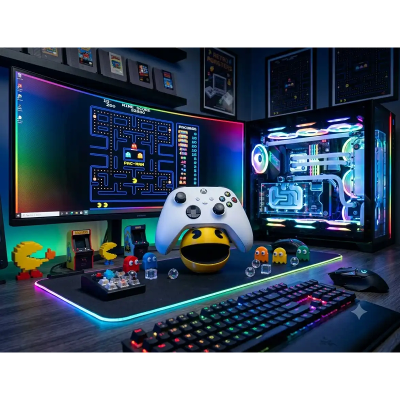 C'est l'accessoire indispensable pour organiser votre bureau de gamer tout en affichant votre passion pour le rétrogaming.