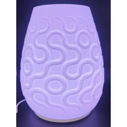 Lampe à Poser LED RGBW Imprimée 3D, Design Organique, Luminaire d'Ambiance Moderne pour Salon et Chambre