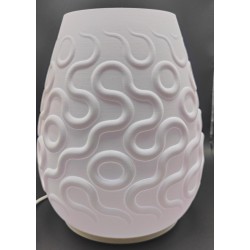 Lampe à Poser LED RGBW Imprimée 3D, Design Organique, Luminaire d'Ambiance Moderne pour Salon et Chambre