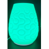 Lampe à Poser LED RGBW Imprimée 3D, Design Organique, Luminaire d'Ambiance Moderne pour Salon et Chambre