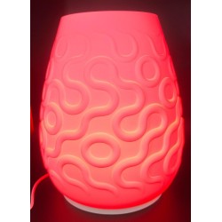 Lampe à Poser LED RGBW Imprimée 3D, Design Organique, Luminaire d'Ambiance Moderne pour Salon et Chambre