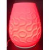 Lampe à Poser LED RGBW Imprimée 3D, Design Organique, Luminaire d'Ambiance Moderne pour Salon et Chambre